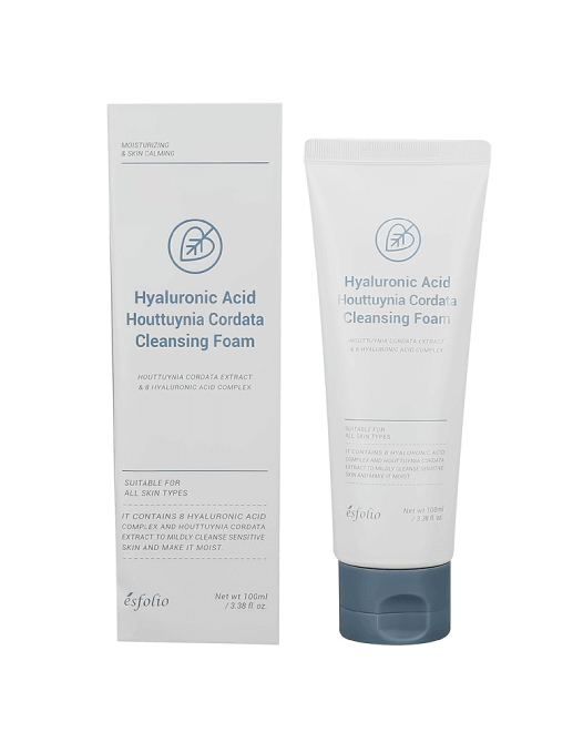 Esfolio Піна для вмивання обличчя з гіалуроновою кислотою та екстрактом хауттюйнії Hyaluronic Acid Houttuynia Cordata
