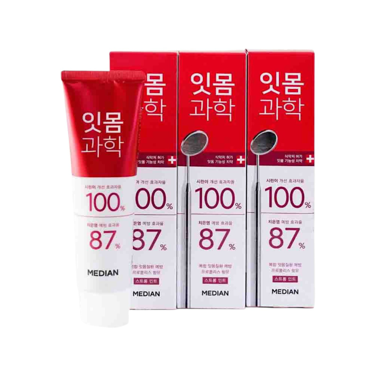 Зубная паста Median Gum Science Strong Mint для укрепления десен 120 г х 3