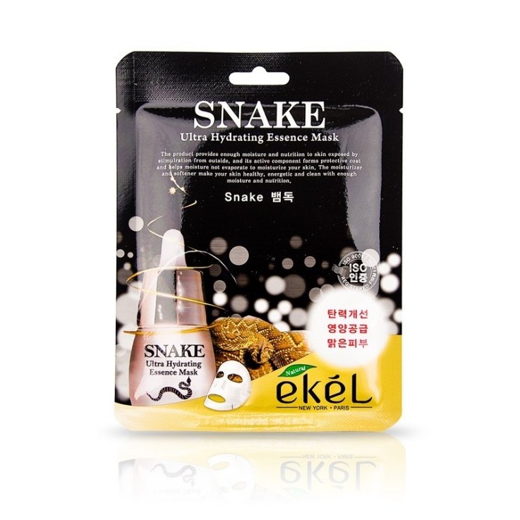 Тканевая маска Ekel Snake с экстрактом змеиного яда
