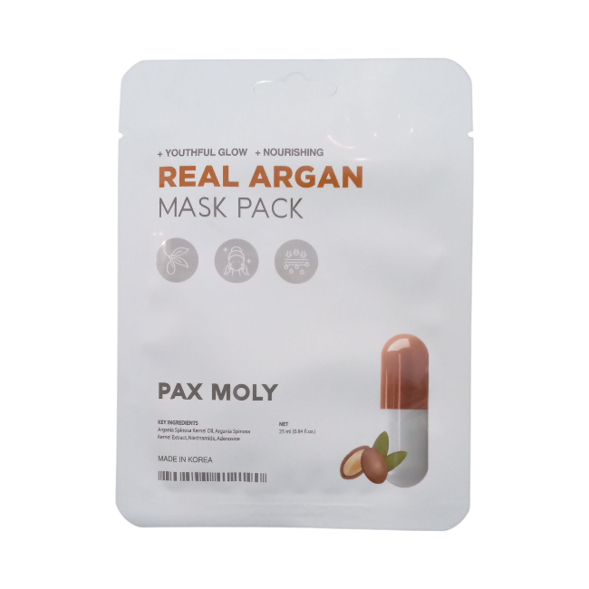 Маска тканинна Pax Moly для обличчя Real Argan з аргановою олією 25 мл