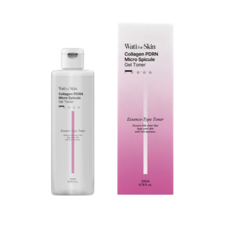 Гель-тонер для лица WATI FOR SKIN Collagen PDRN Micro Spicule Gel Toner с коллагеном для упругости 200мл