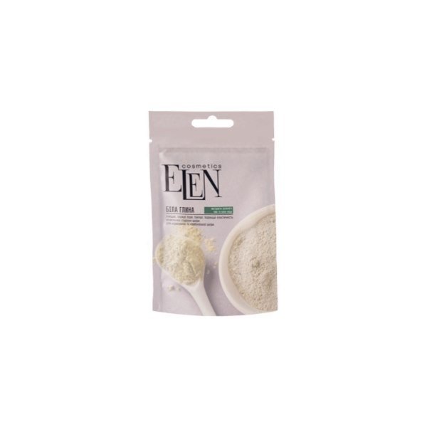 Глина белая ELEN cosmetics с экстрактом зеленого чая и алоэ-вера