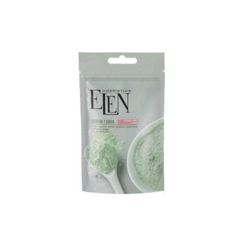 Глина зеленая ELEN cosmetics с экстрактом лопуха и арники