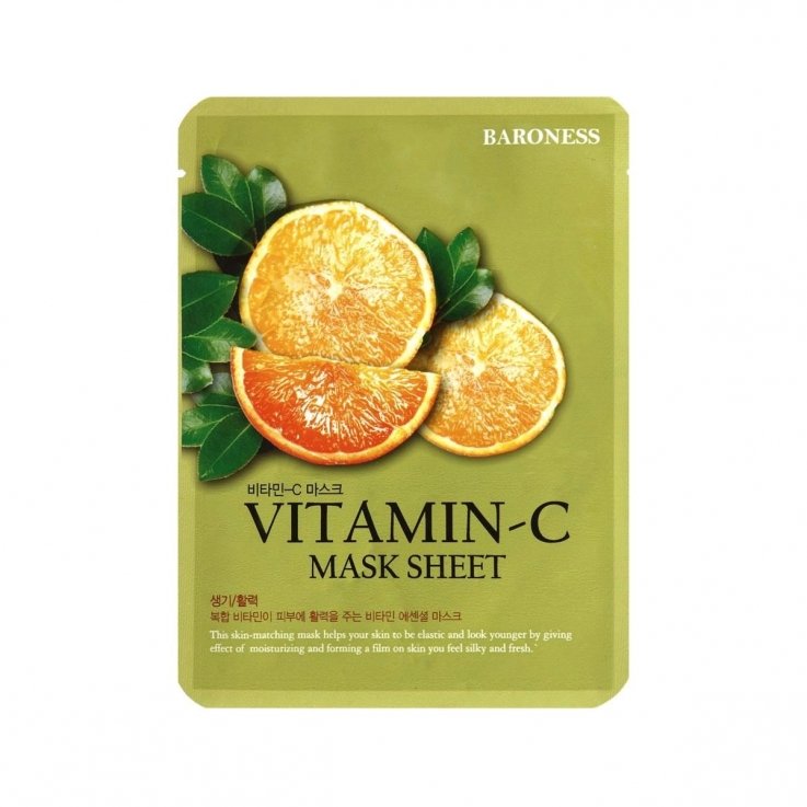 Тканевая маска с витамином С Baroness Vitamin C Mask Sheet
