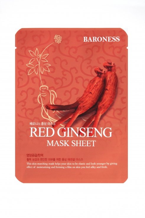 Тканинна маска з екстрактом червоного женьшеню Baroness Red Ginseng mask sheet