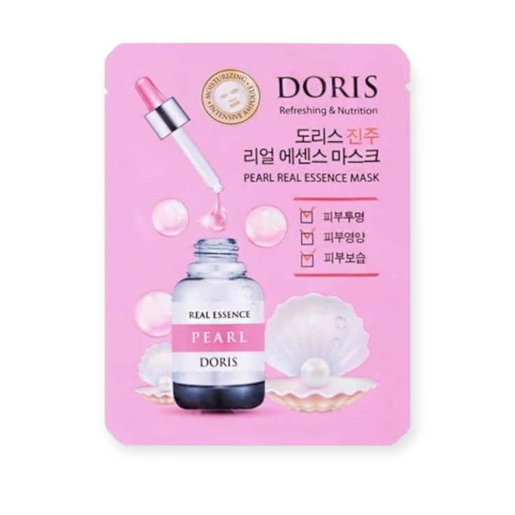 Маска тканевая для лица Doris Pearl Real Essence Mask с экстрактом жемчуга