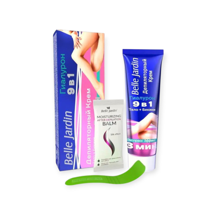 Крем Belle Jardin для депіляції 9 в 1 з гіалуроновою кислотою, 100 мл