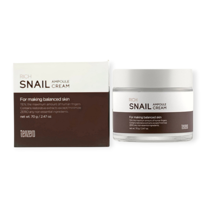 Крем Tenzero для лица Rich Snail Ampoule с муцином улитки восстанавливающий 70г