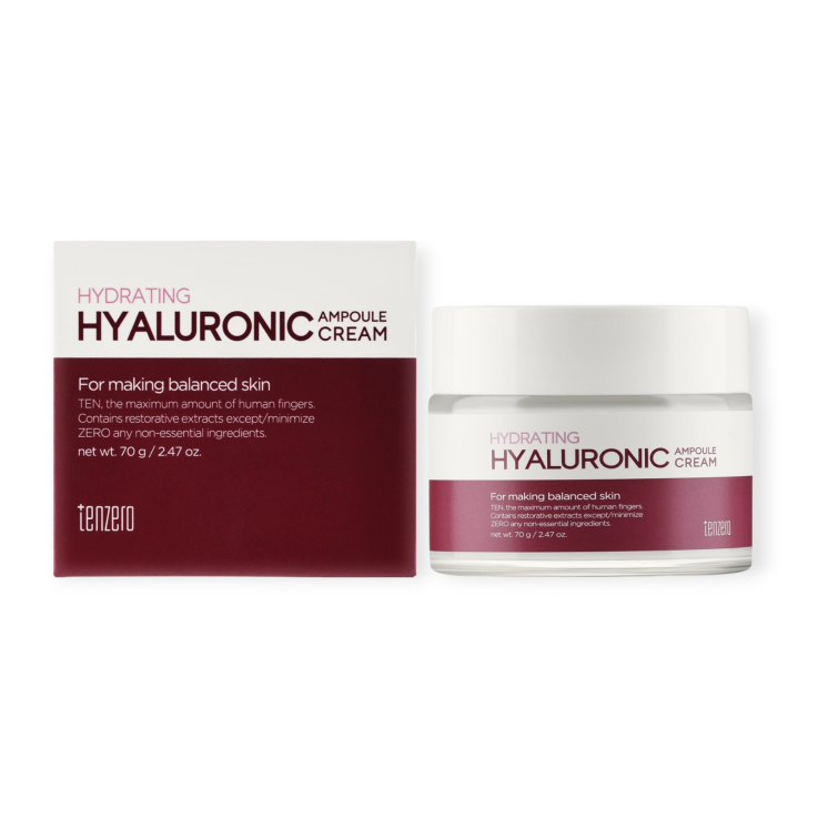 Крем Tenzero для лица Hydrating Hyaluronic Ampoule с гиалуроновой кислотой увлажняющий 70г