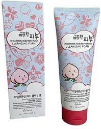 Пена для лица Esfolio Pure Skin Hyaluronic acid Pink peach Cleansing Foam с гиалурованной кислотой и персиковой эссенцией