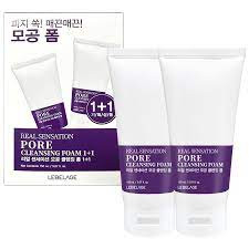 Піна LEBELAGE для вмивання обличчя Real Sensation Pore очищення пор 150мл х 2 шт.