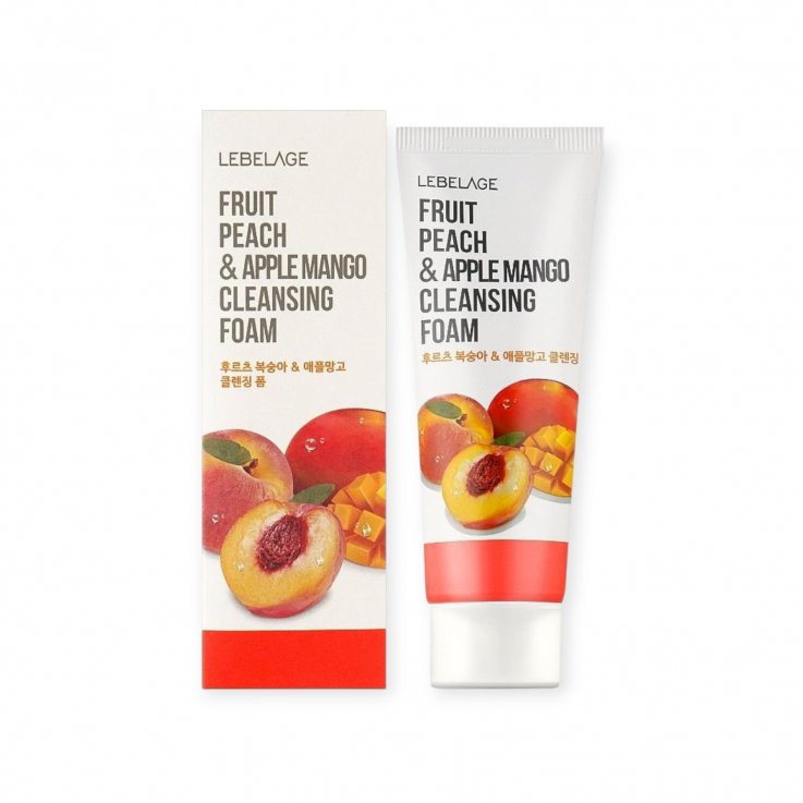 Пенка LEBELAGE для умывания лица Fruit Peach & Apple Mango 100 мл