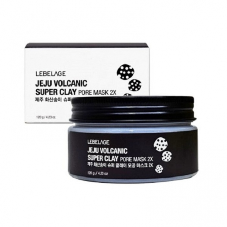 Глиняна маска LEBELAGE для обличчя Jeju Volcanic Super Clay Pore Mask 2x очищення пор