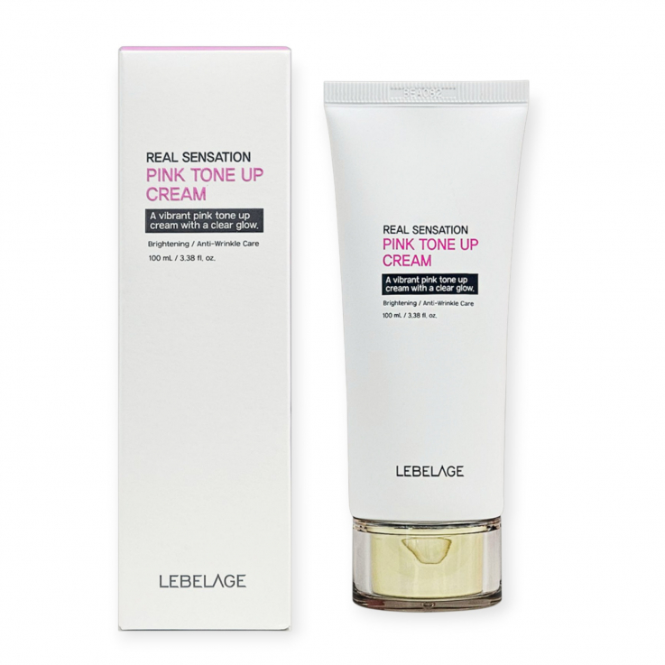 Крем LEBELAGE для лица Real Sensation Pink Tone Up выравнивающий тон кожи 100мл