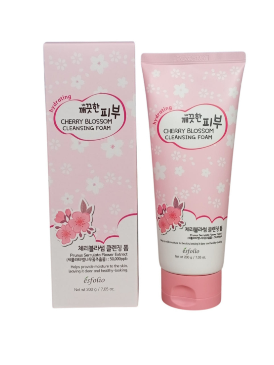 Пена Esfolio Pure Skin для умывания лица с экстрактом цветов вишни 200мл