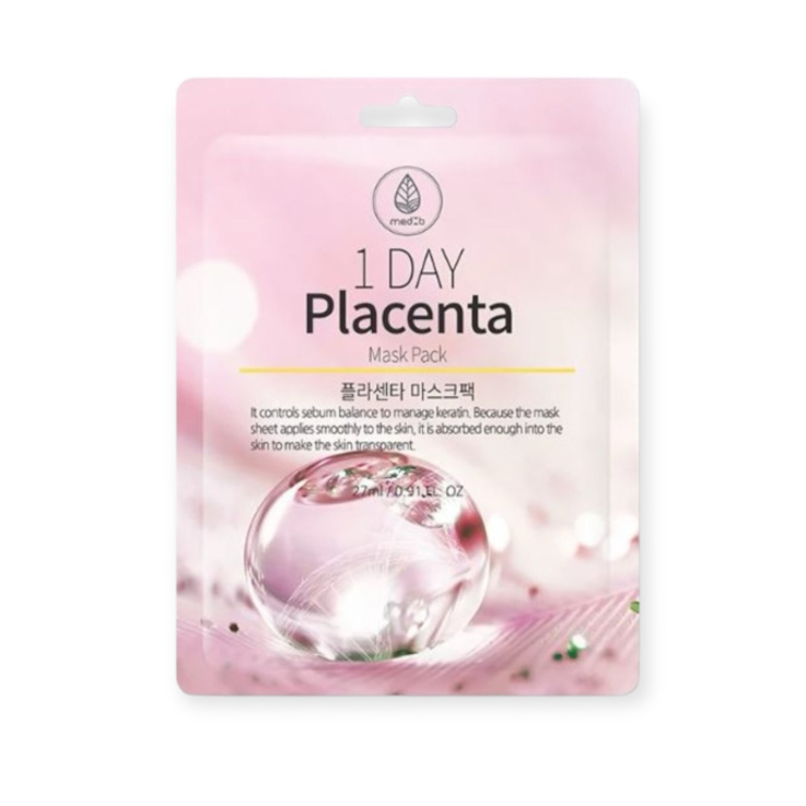 Маска тканевая MED B для лица 1 Day с экстрактом плаценти