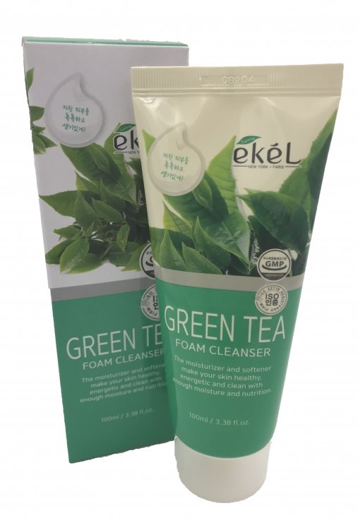 Пінка для вмивання Ekel Green Tea Foam Cleanser з екстрактом зеленого чаю