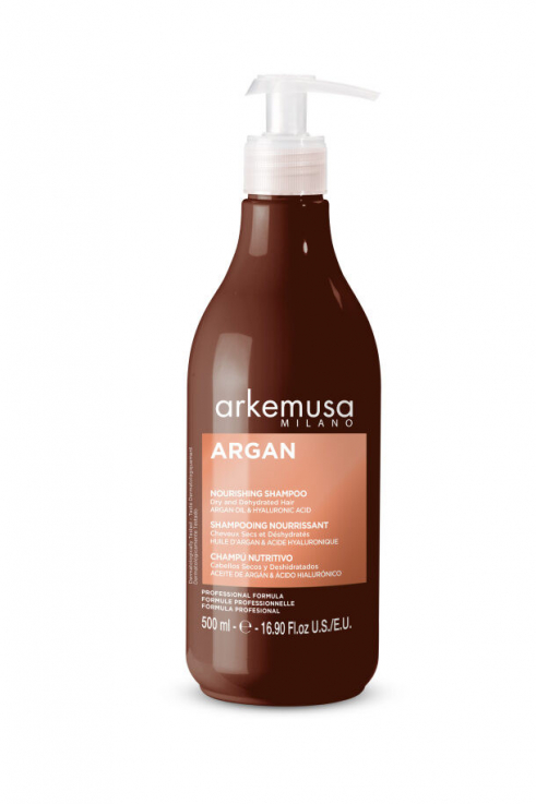 Питательный шампунь Arkemusa  с аргановым маслом для сухих и поврежденных волос 500мл
