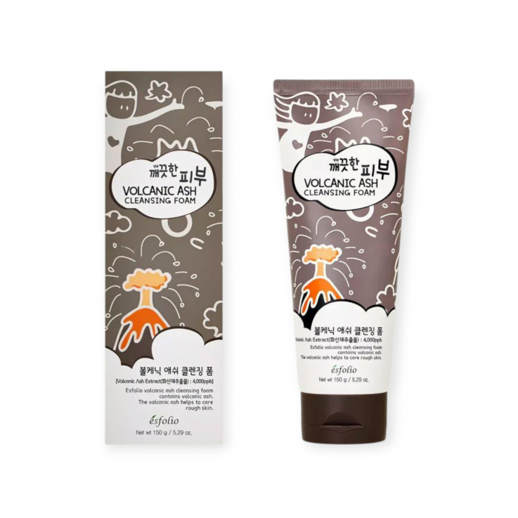 Піна для обличчя Esfolio Pure Skin Volcanic Ash Cleansing Foam з вулканічним попелом