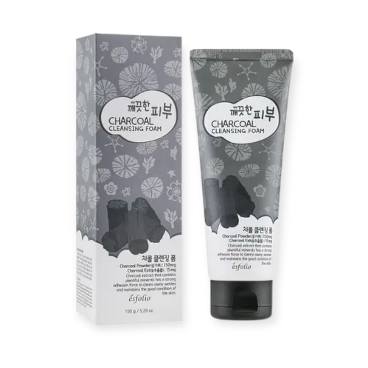 Пена для лица Esfolio Pure Skin Charcoal Cleansing Foam древесный уголь