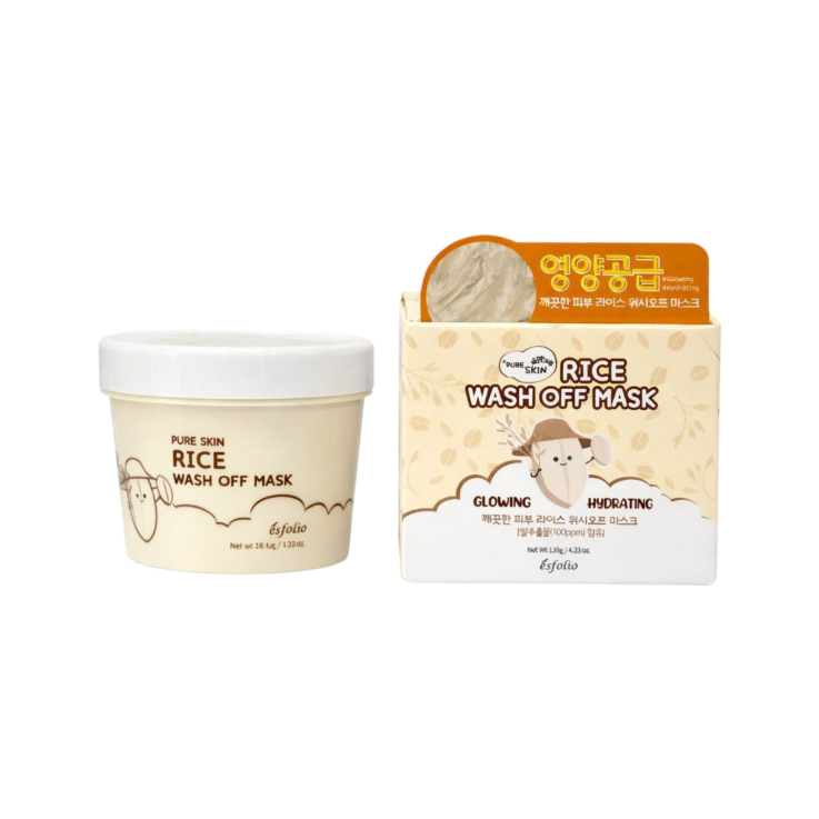 Маска Esfolio Pure Skin для обличчя Rice змиваюча  з екстрактом рису 120г