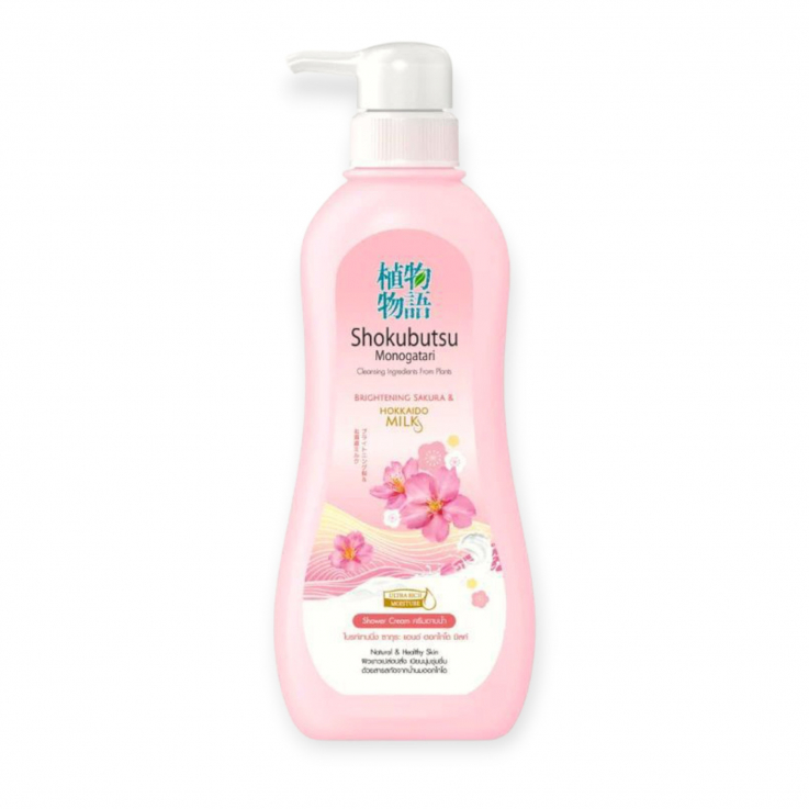 Крем-гель Shokubutsu Monogatari для душа Sakura & Hokkaido Milk 500 мл