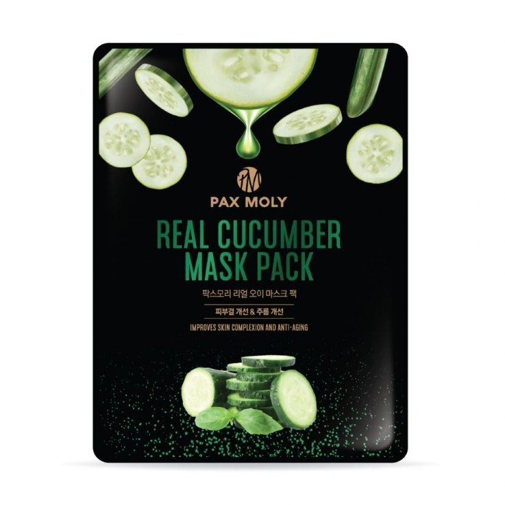Маска тканевая Pax Moly Real Cucumber с экстрактом огурца