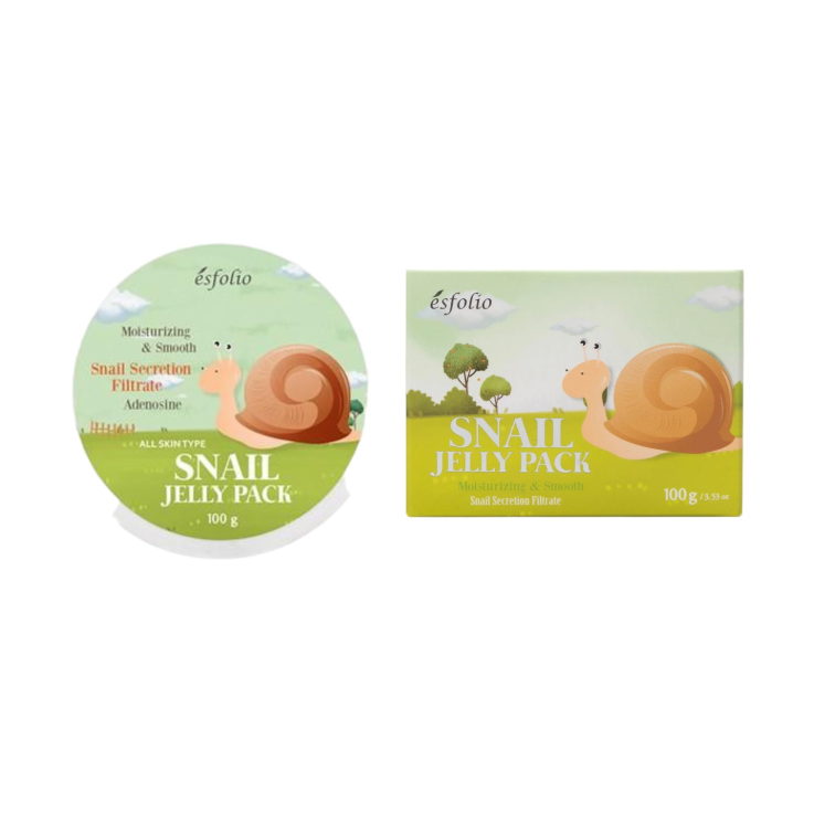 Гель-маска для обличчя Esfolio Snail Shape Memory Jelly Pack з екстрактом слизу равлика