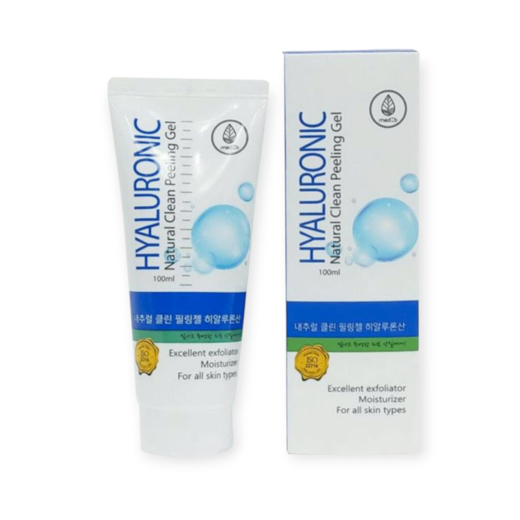 Гель-пилинг для лица MED B Natural Clean Hyaluronic Acid с гиалуроновой кислотой