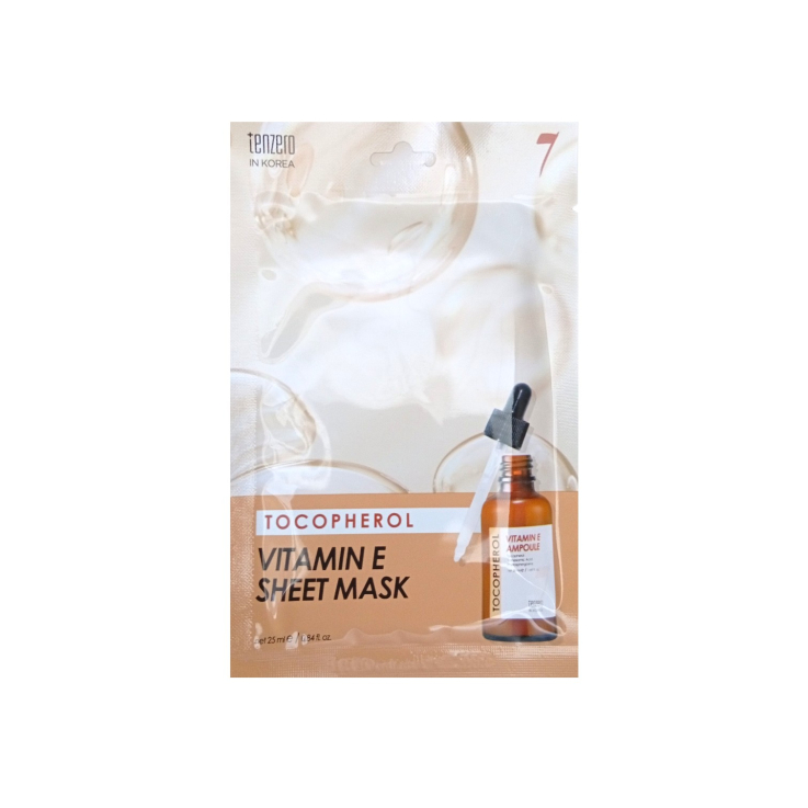 Маска тканевая Tenzero для лица Tocopherol Vitamin E Ampoule Sheet Mask питательная с токоферолом и витамином Е 25мл
