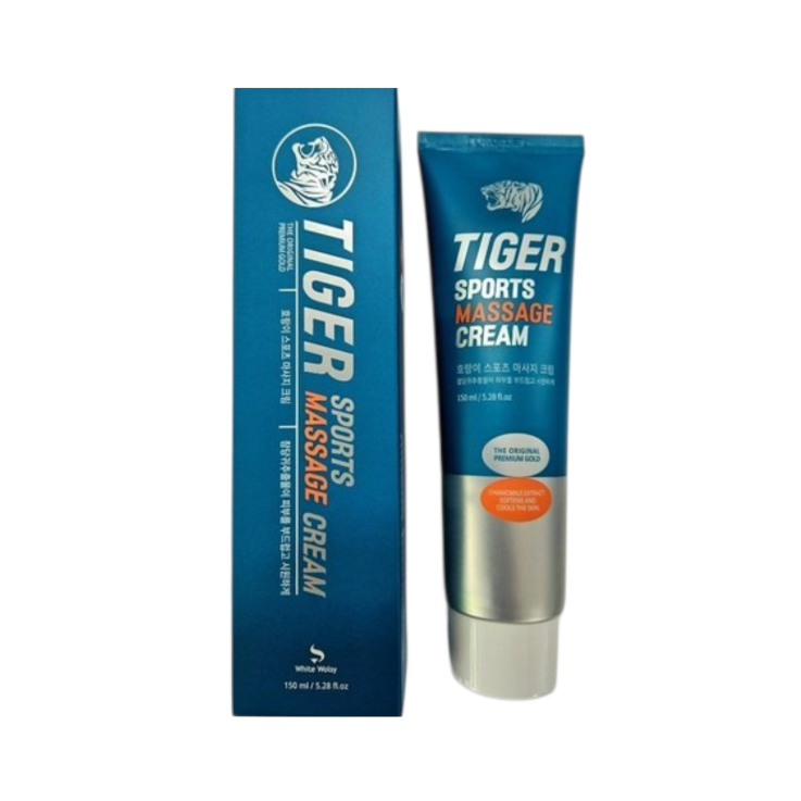 Крем Juno WHITE WOLSYдля тіла Tiger Sports Massage масажний спортивний 150мл