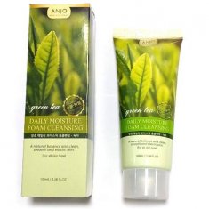 Пінка для обличчя Anjo Professional Green Tea Daily Moisture Foam Cleansing із екстрактом зеленого чаю