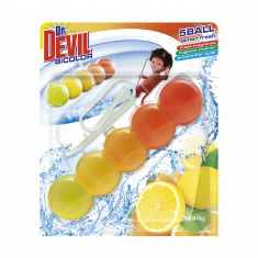 Туалетные шарики Dr.DEVIL WC Bi Color 5 Ball Lemon Лимонная Свежесть
