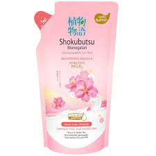Крем-гель Shokubutsu Monogatari для душа Sakura &amp; Hokkaido Milk запаска 500мл