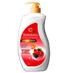 Крем-пена Shokubutsu для душа Whitening Berry 900мл