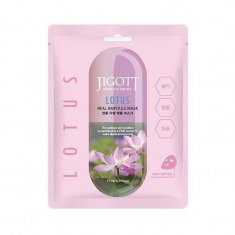Тканинна маска для обличчя Jigott Lotus Real Ampoule Mask з екстрактом лотоса