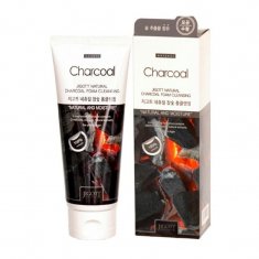 Пінка для вмивання обличчя Jigott Natural Charcoal Foam Cleansing з екстрактом вугілля