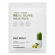 Маска тканинна Pax Moly для обличчя Real Olive з оливковою олією 25 мл