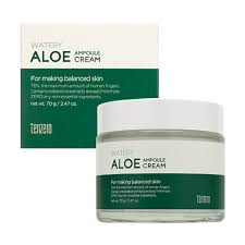 Крем Tenzero для лица Watery Aloe Ampoule с алое вера увлажняющий 70г