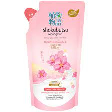 Крем-гель Shokubutsu Monogatari для душа Sakura & Hokkaido Milk запаска 500мл